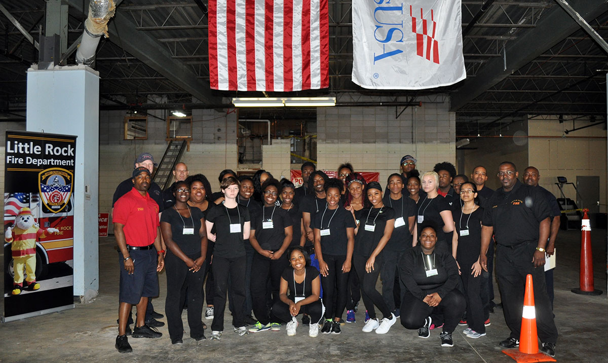 Junior Fire Cadets Show Off Their Skills in Course)