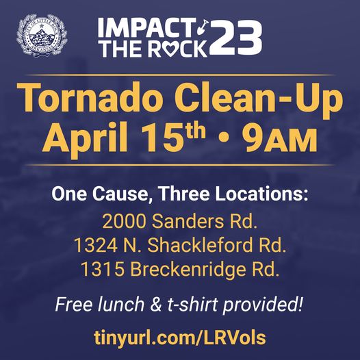 Impact The Rock by Volunteering on Saturday, April 15)