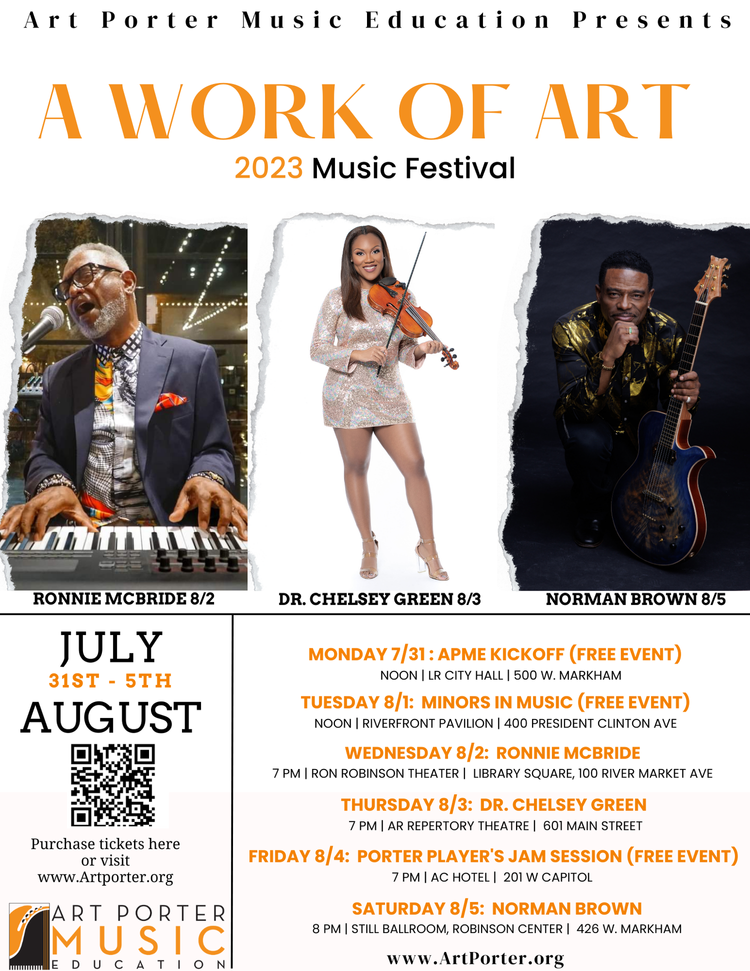 Art Porter Music Education 2023 Music Festival Kicks Off Monday at City Hall)